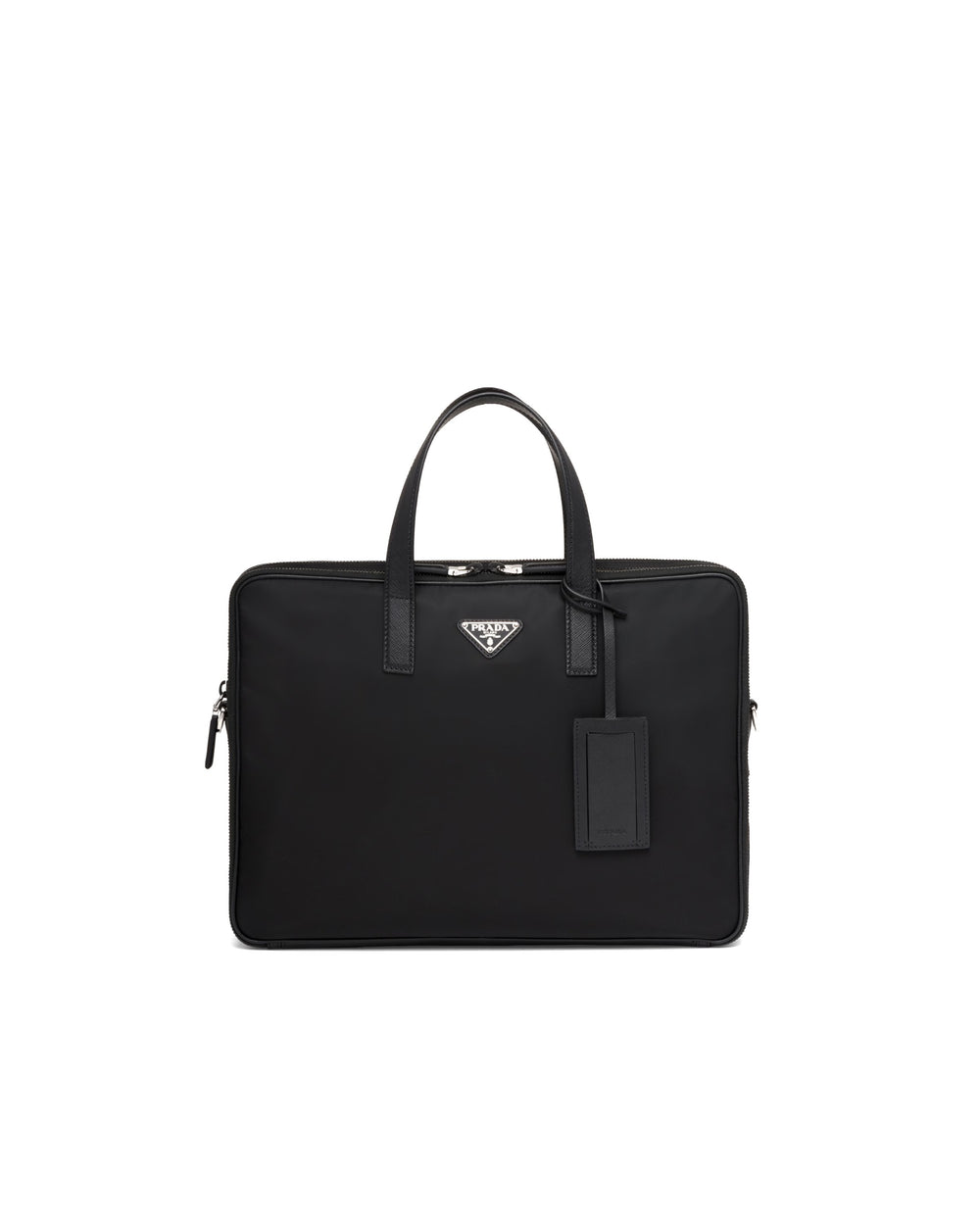 Re-Nylon and Saffiano leather briefcase Re-Nylon and Saffiano leather briefcase